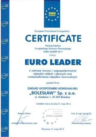 Certyfikaty 2013 EU